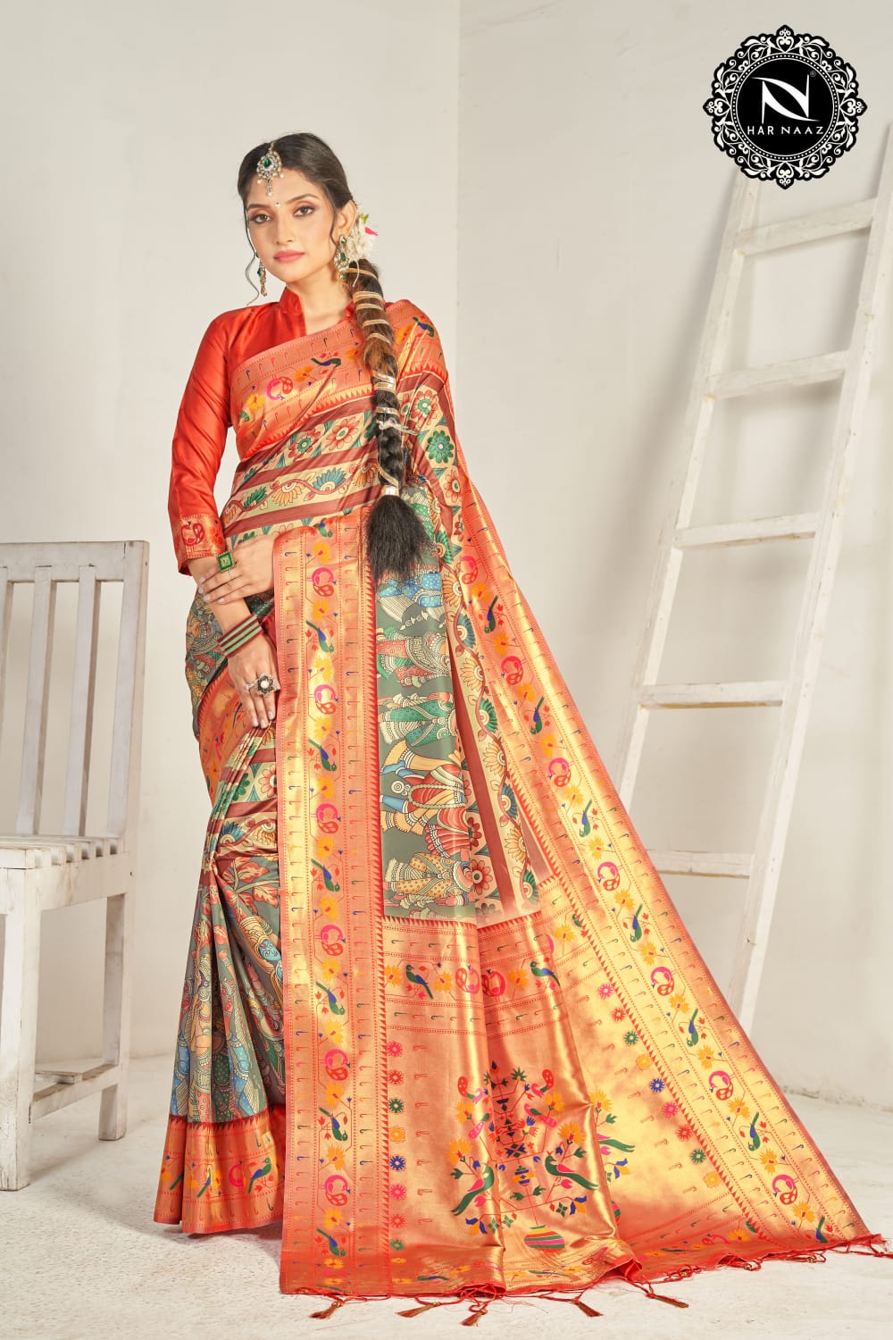 Har Naaz Rajwadi Silk Wedding Sarees Catalog
